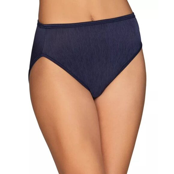 NWT Vanity Fair Lingerie Illumination Hi-Cut Brief Panty 9/2XL Navy Blue - Picture 1 of 5